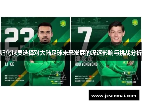 归化球员选择对大陆足球未来发展的深远影响与挑战分析
